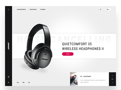 Bose Landing Page Concept