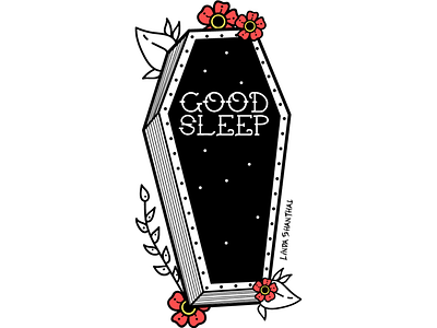 Good Sleep dark illustration oldschooltattoo vector