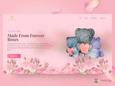 Forever Roses Shop branding clean design design design2020 illustration onepage pink shopify template theme uidesign ux ux design uxdesign uxui web web design website website design wordpress