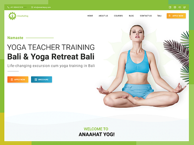Yoga Training Camp 2021 clean cool design graphic green inspiration landing orange theme trend ui ux website yoga