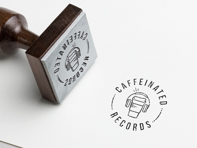 Caffeinated Records adobe illustrator branding design illustration vector