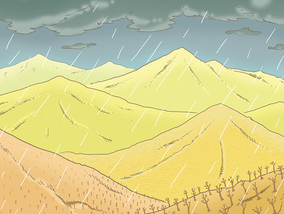 Rain on The Dry Land illustration