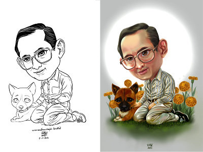 Caricatures of my king caricatures digital art digital painting illustration art portraits