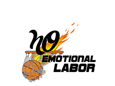 No Emotional Labor design logo typography vector