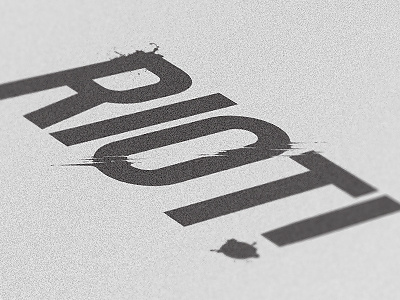 Riot distorted logo riot typography