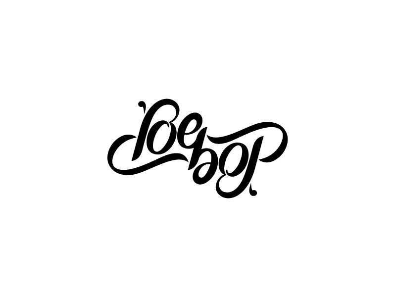 Bebop - Ambigram ambrigram animation bebopfilmes brand design lettering logo logotype