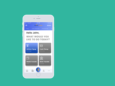 Fama Cash iOS App Design app design fin tech fintech ios ios design