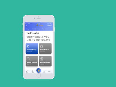 Fama Cash iOS App Design