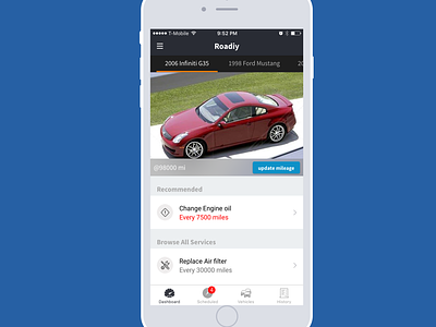 Roadiy iOS App Design and Development automotive design ios design ios development iphone app design