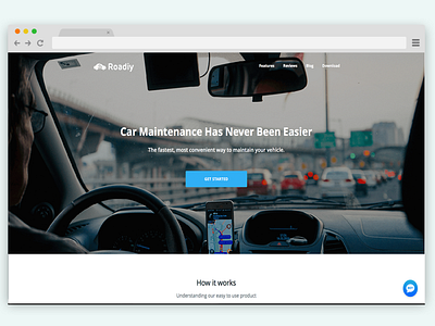 Roadiy Landing Page Design