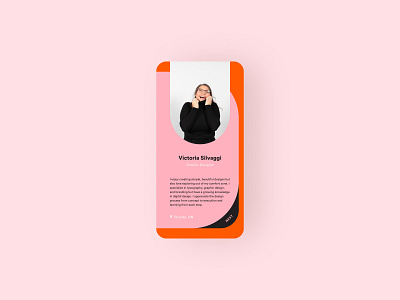 User Profile app app design branding clean dailyui design figma figma design layered orange pink profile simple ui user ux