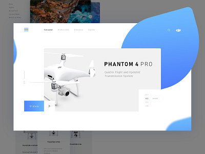 DJI - site page UI // страница сайта branding design dji drone flat illustration landing page one page page site type ui ux web web design website