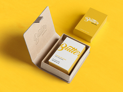 Butter Design branding business card butter cards design logo ui ux yellow