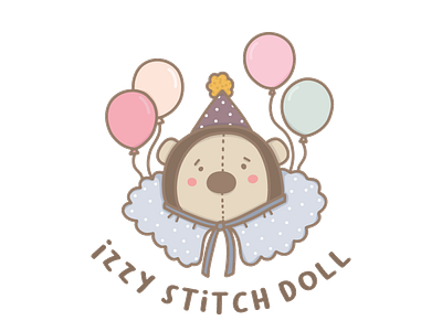 Izzy Stitch Doll Logo Design