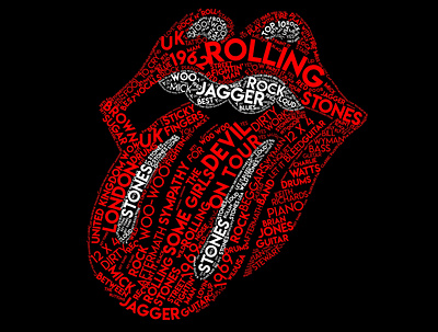Rolling Stones Art design guitar music rollling stones