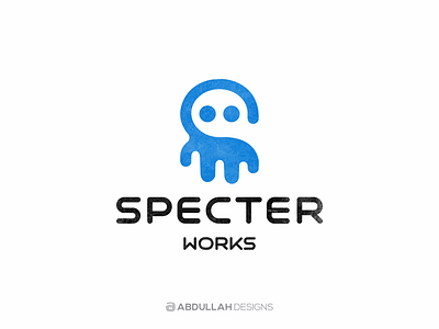 Specter Works abdullah designs branding contemporary dribbble ghost illustration instagram logo design logodesign logomark logotype minimal specter