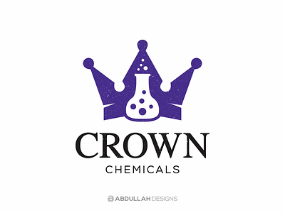 Crown Chemicals abdullah designs branding chemicals concept contemporary crown dribbble illustration instagram logo design logodesign logotype minimal typography vector