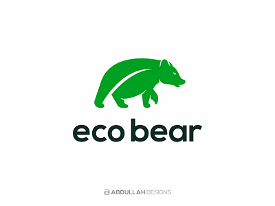 Eco Bear abdullah designs bear branding contemporary dribbble eco ecofriendly illustration instagram logo design logodesign logomark logotype minimal