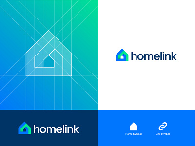 Home Link abdullah designs blue branding contemporary design graphic design green home house instagram link logo logo design logodesign logotype