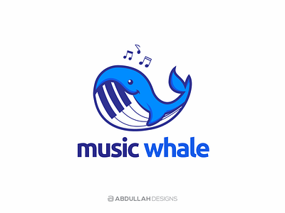 Music Whale - Logo for Sale abdullah designs character logo contemporary dribbble illustration illustration art instagram logo logodesign logoforsale logotype mascotlogo minimal music vector whale