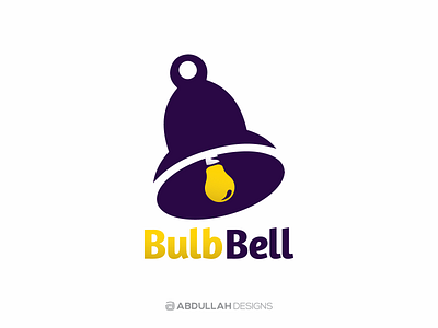 BulbBell abdullah designs bell branding bulb contemporary dribbble fun illustration instagram logo logo design logodesign logos logosai logotype minimal
