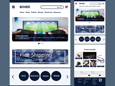 Boxed design web