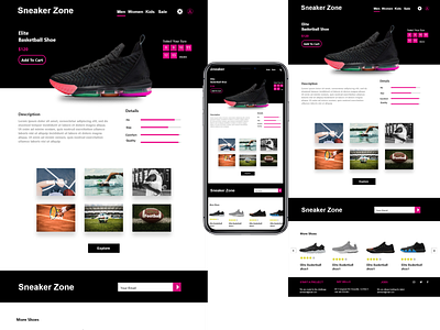 Sneaker Zone design web