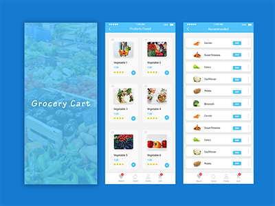 Grocery app design ui