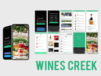 Wines Creek adobe app design graphics ui ui app ux web