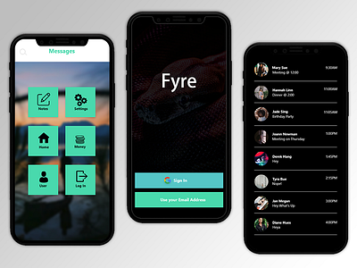 Fyre adobe app design graphics mobile ui ui app ux