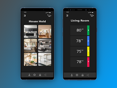 Thermostat UI adobe app design mobile ui ui app uidesign ux web