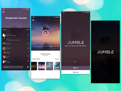 Jumble UI adobe app design graphics mobile ui ui app uidesign ux web