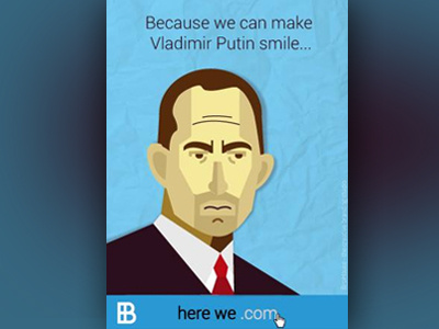 Vladimir Putin - Website Launch Campaign brohouse.com here we .com illustration launch putin website