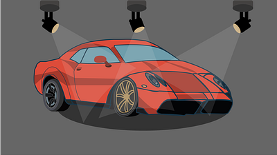 PAGANI X MUSTANG automobile automotive car color design dribble illustration vector