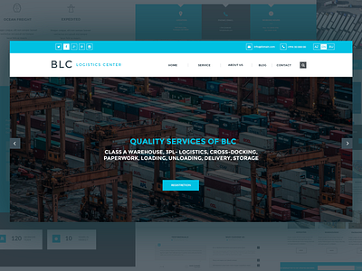 BLC Logistics Center: Website app brand branding clean design flat icon ios lettering logo mobile type typography ui ux uxui design web web design website