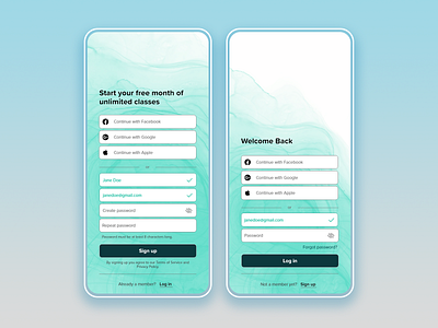 Signup form | Mobile UI for online learning app app dailyui dailyuichallenge mobile ui signin signup ui