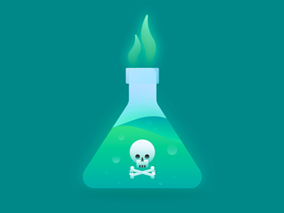 Poison illustration bottle gradient green illustration illustrator illustrators poison toxic vector vector graphics