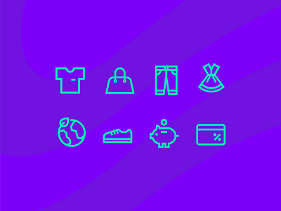 Icons for Seshka fashion/clothes shop