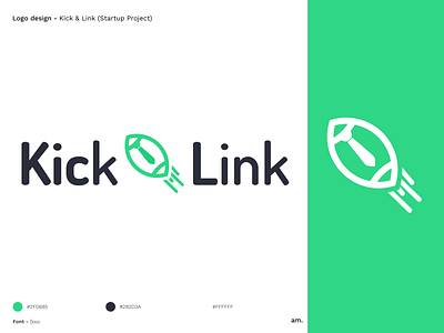 Kick & Link - Logo Design branding design logo makeitmania