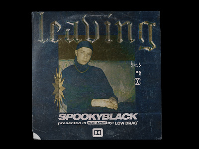 Leaving Remix album art album cover design experiment grunge mixtape photoshop record spooky black type daily type poster typography