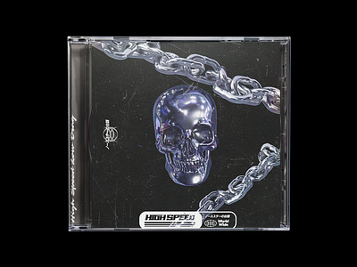 Chrome album art album cover cd case chains design experiment grunge illustration metal photoshop rap skull trap typography