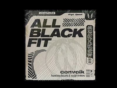 Convolk | All Black Fit | Remix album art album cover black bold convolk design emo experiment grunge illustration mixtape rap type art type daily type poster typography