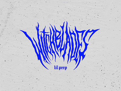 Lil Peep Witchblades Remix Type album art album cover blackletter brutal design emo experiment goth grunge hand drawn hand lettering illustration lil peep logo metal trap type art type daily typography vector