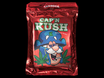 Cap'n Crunch Remix cannabis capn crunch cartoon cereal dank design experiment grunge illustration kush package packaging typography weed