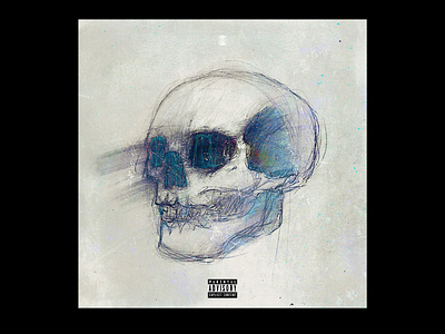 Cover Art 39 album art album cover canvas design experiment grunge illustration metal mixed media painting penicl skull skull art