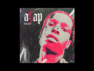 A$AP Rocky Remix v2 album art album cover design experiment grunge illustration mixtape music package rap record trap typography