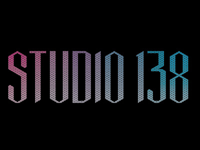 isometric logo Studio138 isometric lettering logo