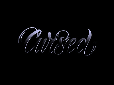 Cursed logo branding custom gradient hand handlettering lettering logo logodesign