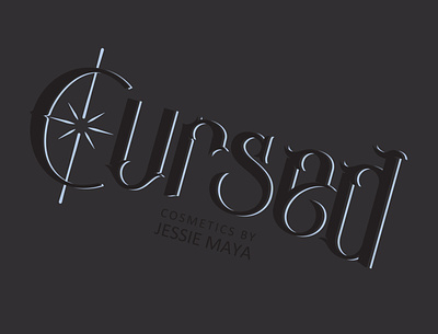 Cursed Cosmetics by Jessie Maya branding cosmetics custom hand lettering logo logodesign packaging packagingdesign