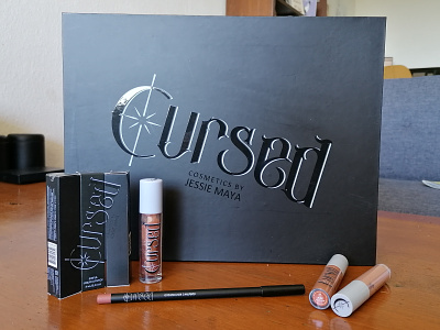Cursed Cosmetics by Jessie Maya branding design hand handlettering lettering logo packaging vector